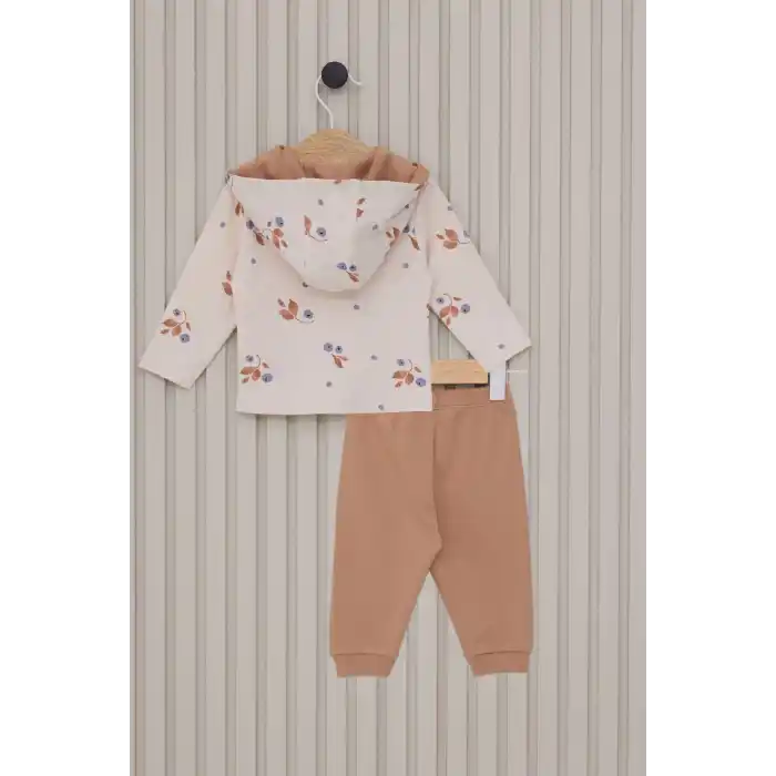 US POLO KIZ BEBEK 3LU TAKIM  - AÇIK BEJ