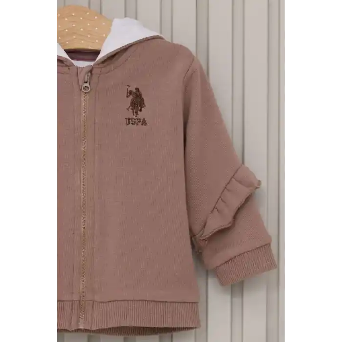 US POLO KIZ BEBEK 3LU TAKIM  - VİZON