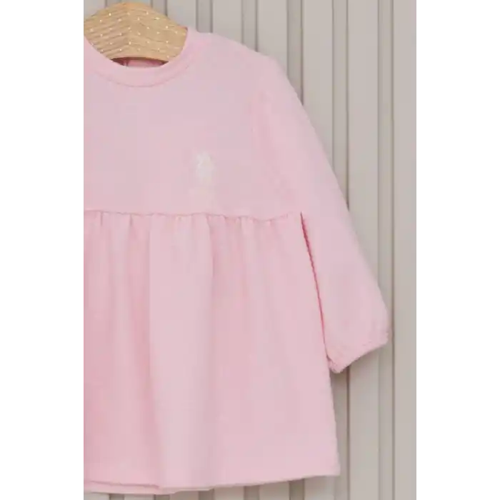 US POLO KIZ BEBEK ELBİSE - A.PEMBE