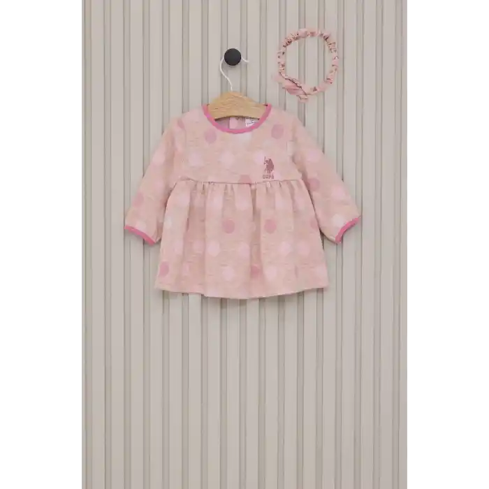 US POLO KIZ BEBEK ELBİSE - KARANFİL