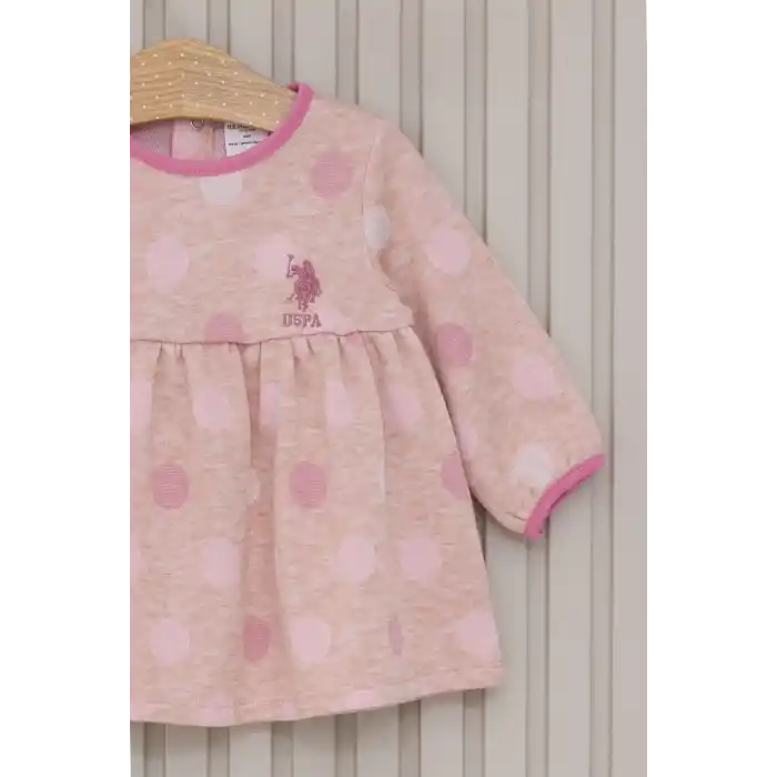 US POLO KIZ BEBEK ELBİSE - KARANFİL