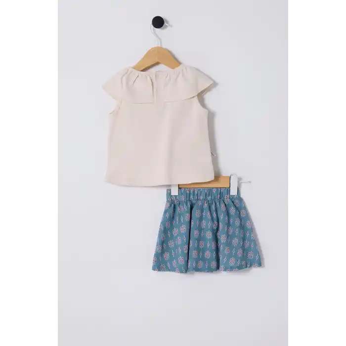U.S.POLO ASSN. KIZ BEBEK 2Lİ TAKIM - BEJ