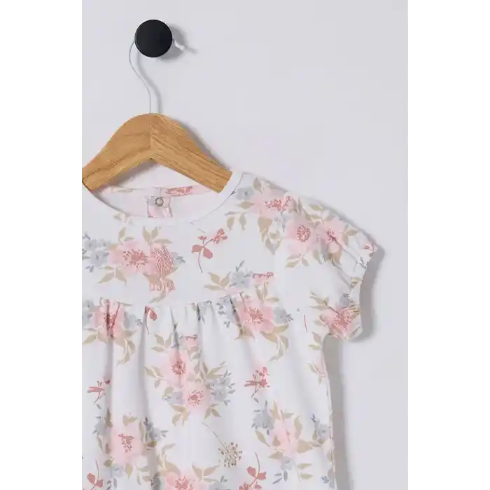 U.S.POLO ASSN. KIZ BEBEK ELBİSE - Beyaz