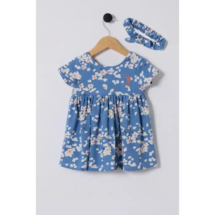 U.S.POLO ASSN. KIZ BEBEK ELBİSE - MAVİ