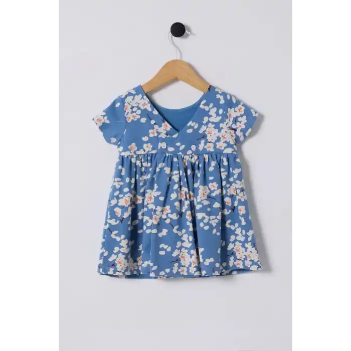 U.S.POLO ASSN. KIZ BEBEK ELBİSE - MAVİ