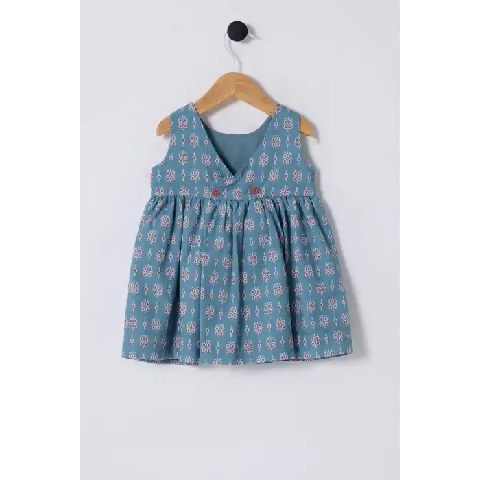 U.S.POLO ASSN. KIZ BEBEK ELBİSE - MAVİ