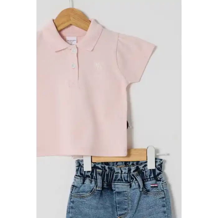 U.S.POLO KIZ BEBEK 2Lİ TSHIRT TAKIM - SOMON