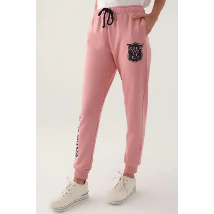 YALE KADIN TEK ALT  - RETRO PEMBE