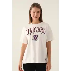 HARVARD KADIN TEK ÜST  - KREM