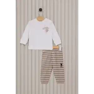 US POLO ERKEK BEBEK 2LI TAKIM  - KREM