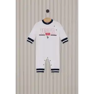 US POLO ERKEK BEBEK PATİKSİZ TULUM - KREM