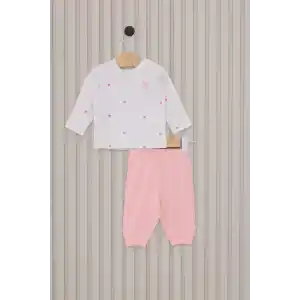 US POLO KIZ BEBEK 2LI TAKIM - KREM