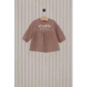 US POLO KIZ BEBEK ELBİSE - VİZON