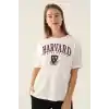 HARVARD KADIN TEK ÜST  - KREM