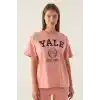 YALE KADIN TEK ÜST - RETRO PEMBE
