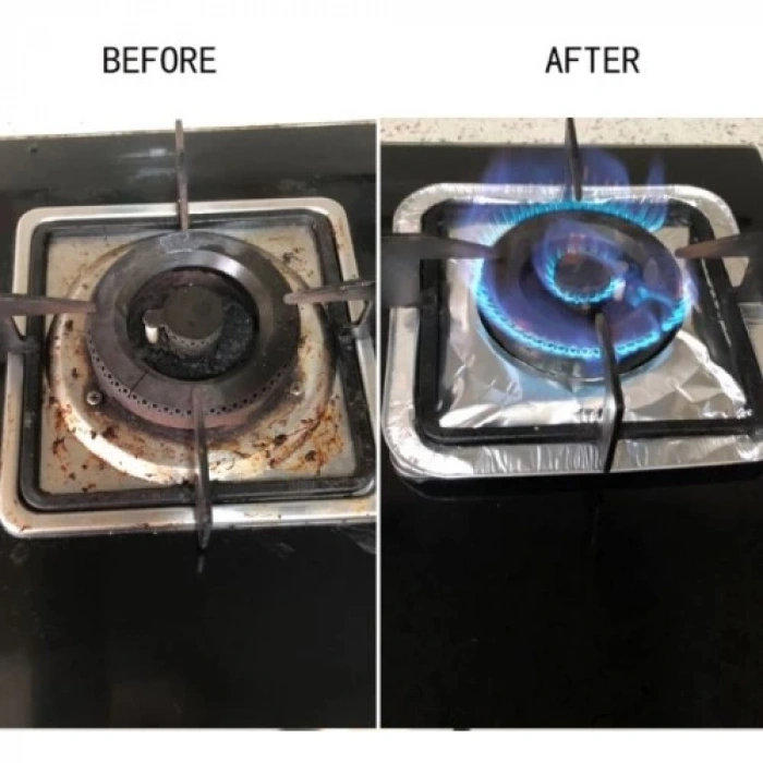 10 Adet Alüminyum Ocak Koruyucu Folyo