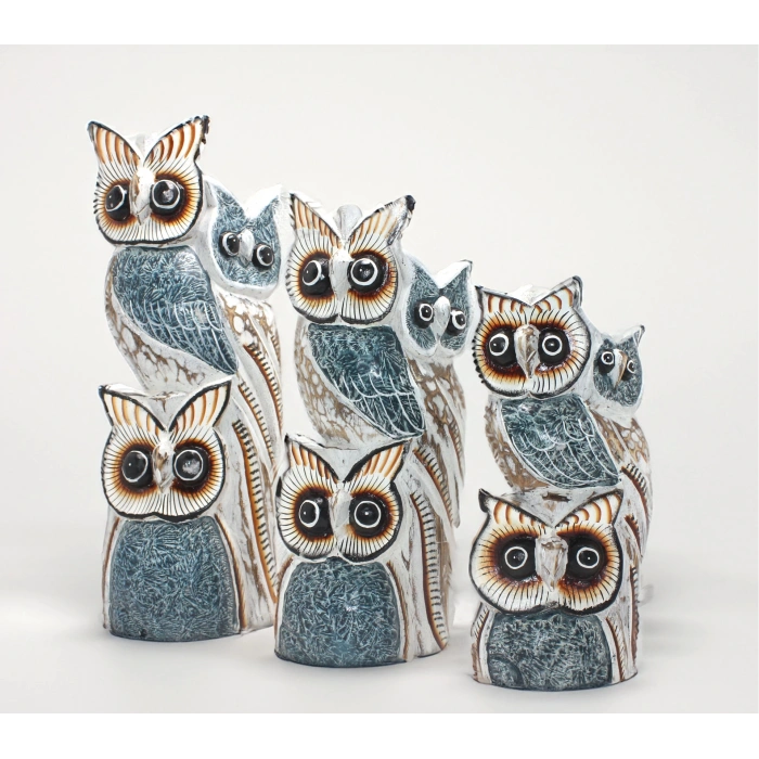 Ahşap 3lü Baykuş Seti 3okas-18