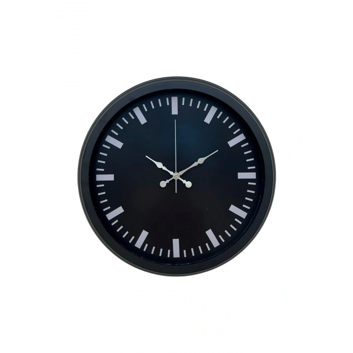 Black Baseline 40 Cm Metal Duvar Saati