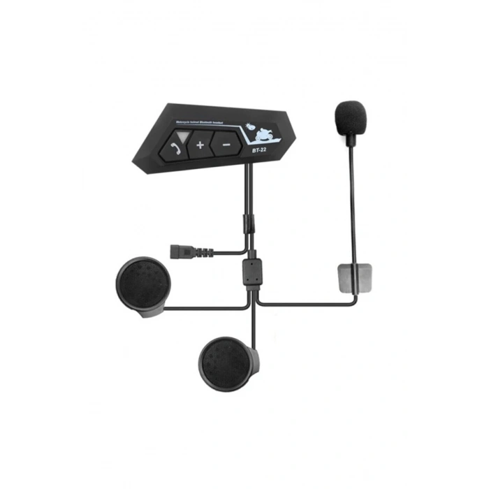 Bt22 Kask Kulaklık Bluetooth Motosiklet Kulaklık 5.0 Bluetooth Interkom Motorsiklet Kulaklık