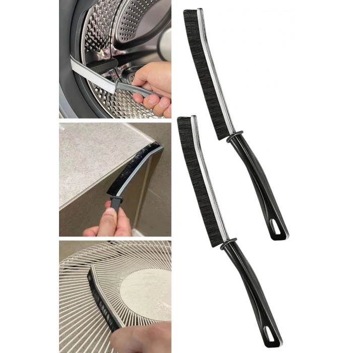 BUFFER® 2li Çok Amaçlı Multi Ince Temizlik Fırçası Derz Arası Banyo Mutfak Lavabo Detay Temizleme Fırçası