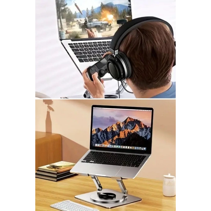 BUFFER® 360 Derece Dönebilen Hava Aldıran Laptop Standı