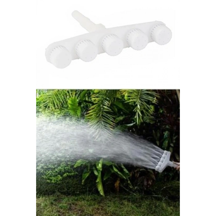 BUFFER® 5 Kafalı Peyzaj Bahçe Tarla Çim Sulama Başlığı Yüksek Basınçlı Su Püskürtücü Hortum Aparatı