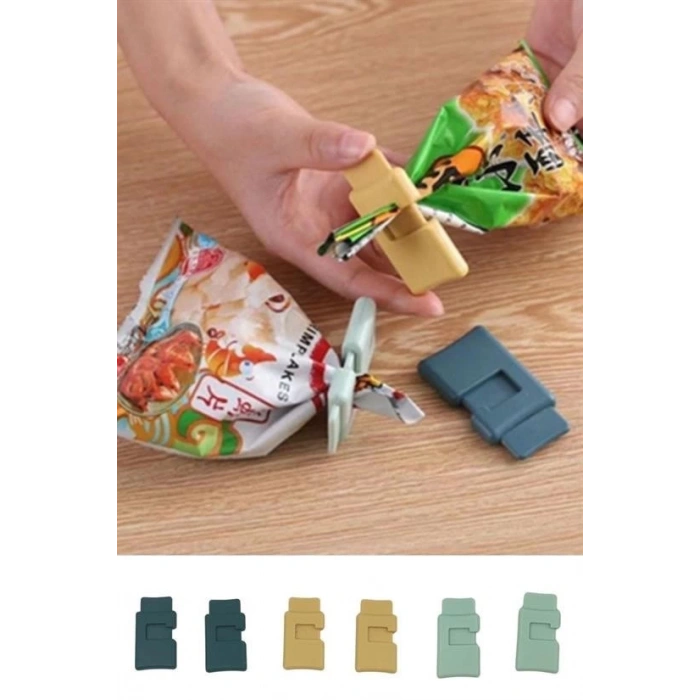 BUFFER®  6lı Hava Sızdırmaz Poşet Torba Ambalaj  Ve Paket Kıstırmalı Kapatma Klipsi