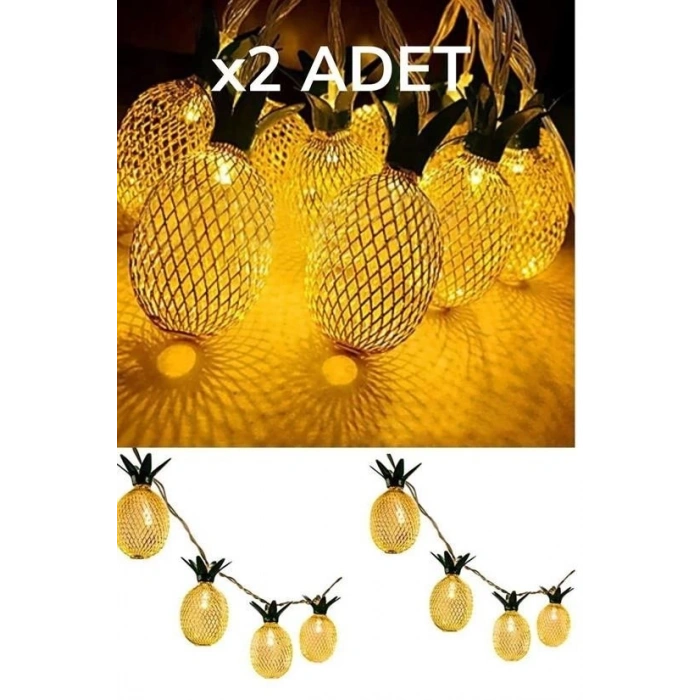 BUFFER® Dekoratif Pilli Pineapple Ananas Pilli Şerit Led Işık (1 Metre)