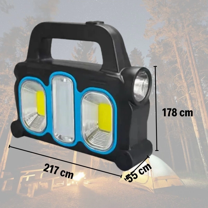 BUFFER®  Hurry Bolt Güneş Enerjili Taşınabilir Çalışma Lambası – Powerbank Özellikli