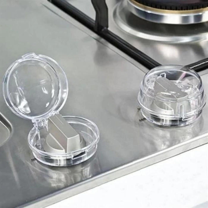 BUFFER® Isıya Dayanıklı Plastik Ocak Düğme Koruyucu Düğme Kilidi Emniyet Düzeneği