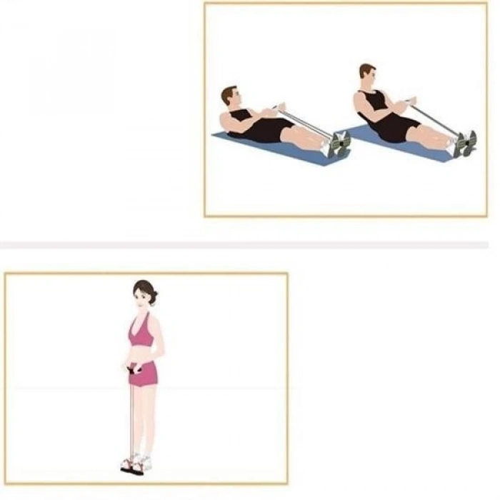 BUFFER® Jimlastik Aleti Elastik Yay Karın Kası Çalıştırıcı Trimmer