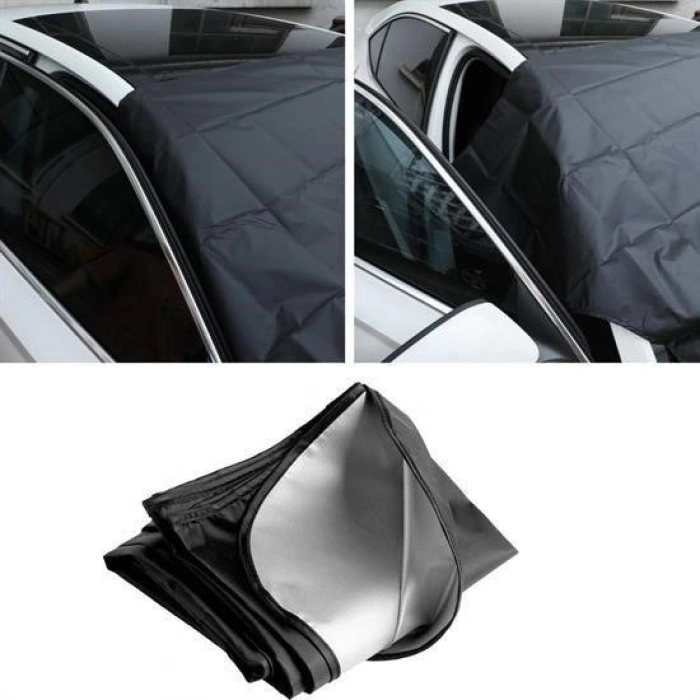 BUFFER® Kar Buz Önleyici Örtü  Araç Oto Ön Cam Koruyucu Branda