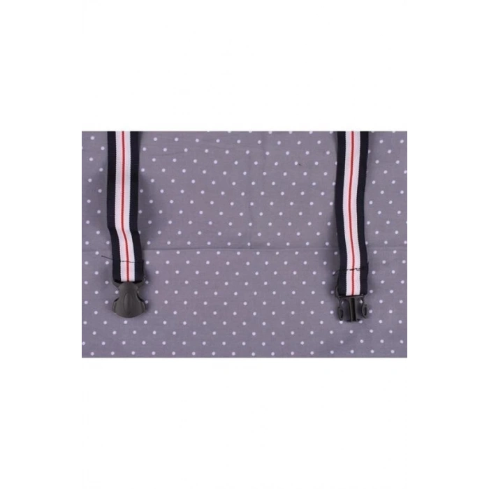 BUFFER® Kullanışlı Bebek Emzirme Önlüğü Gri Puantiyeli