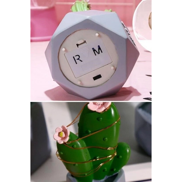 BUFFER® Led Işıklı Kaktüs Biblo Ev Dekorasyon ve Hediyelik Eşya Led Aydınlatma