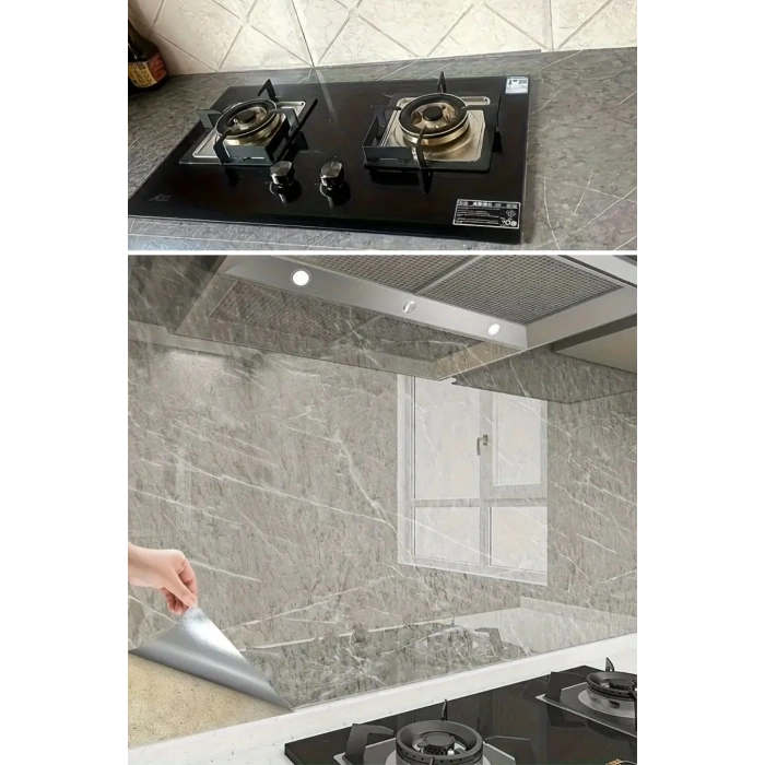 BUFFER® Mermer Desenli Sticker Folyo Atina Grisi 60CM*5MT