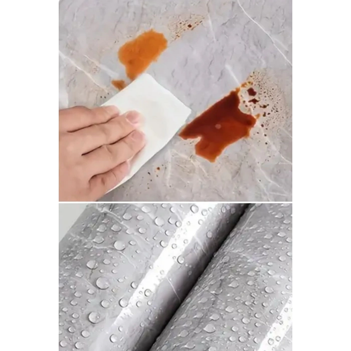 BUFFER® Mermer Desenli Sticker Folyo Atina Grisi 60CM*5MT