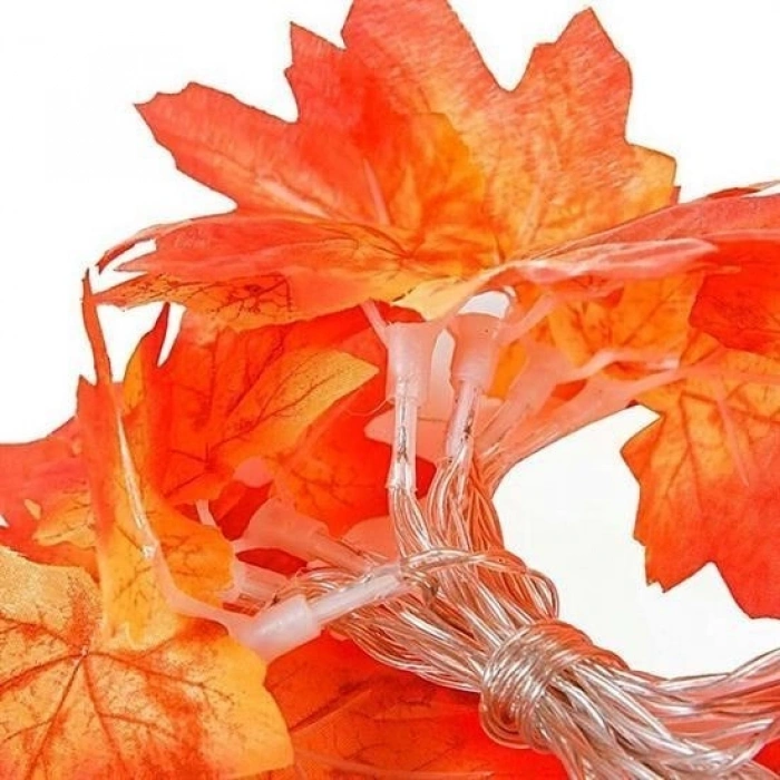 BUFFER® Sonbahar Konseptli Dekoratif Yaprak Desenli Şerit Led Gece Lamabası