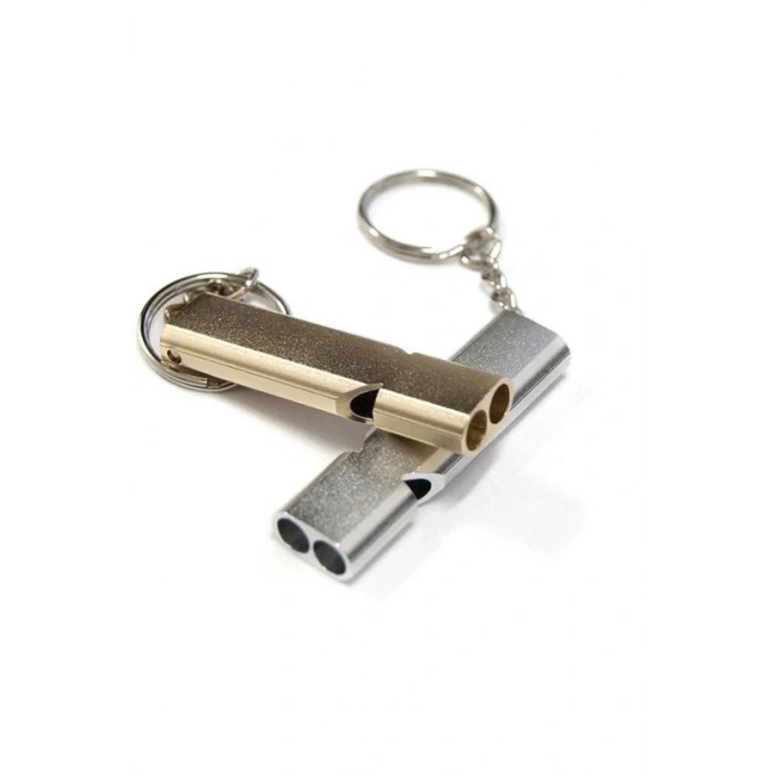 BUFFER® SOS Acil İmdat Düdüğü Alüminyum Islık Anahtarlık Kamp Yürüyüş Aksesuar Araçları