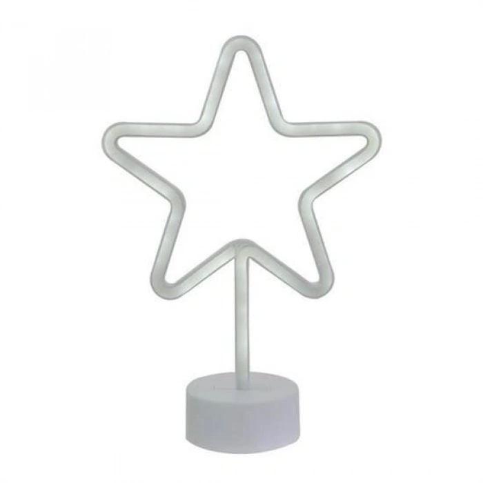 BUFFER® Yıldız Tasarımlı Neon Led Masa Ve Gece Lambası Dekoratif Işık