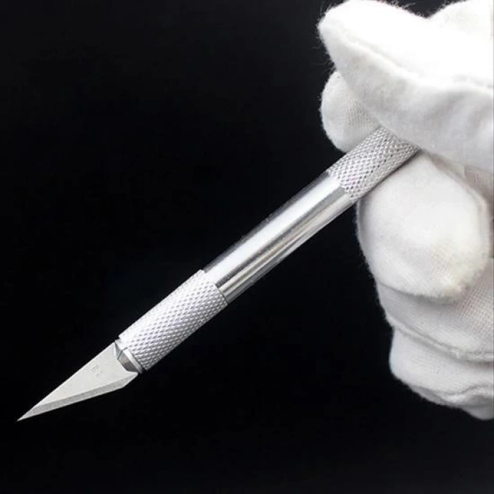 BUFFER® Zanaat 16 Parça Hobi Gravür Ahşap Heykel Çömlek Oyma Şekil Verme 13 Maket Bıçak Neşter Seti