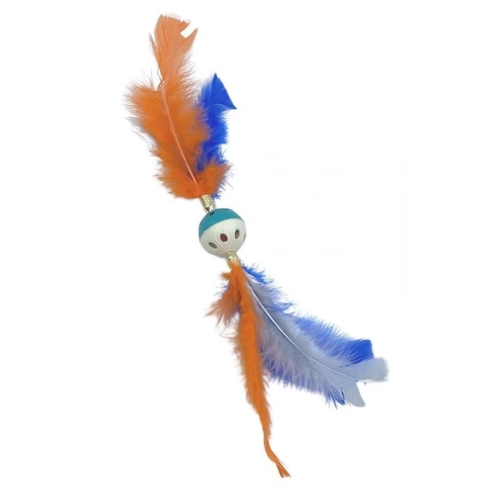 BUFFER®Tüylü PüsküllüKedi OyuncağıDikkat Çekici Renkli Sevimli Evcil Hayvan Oyuncağı