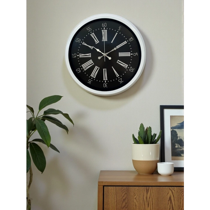 Elegance White 40 Cm Metal Duvar Saati