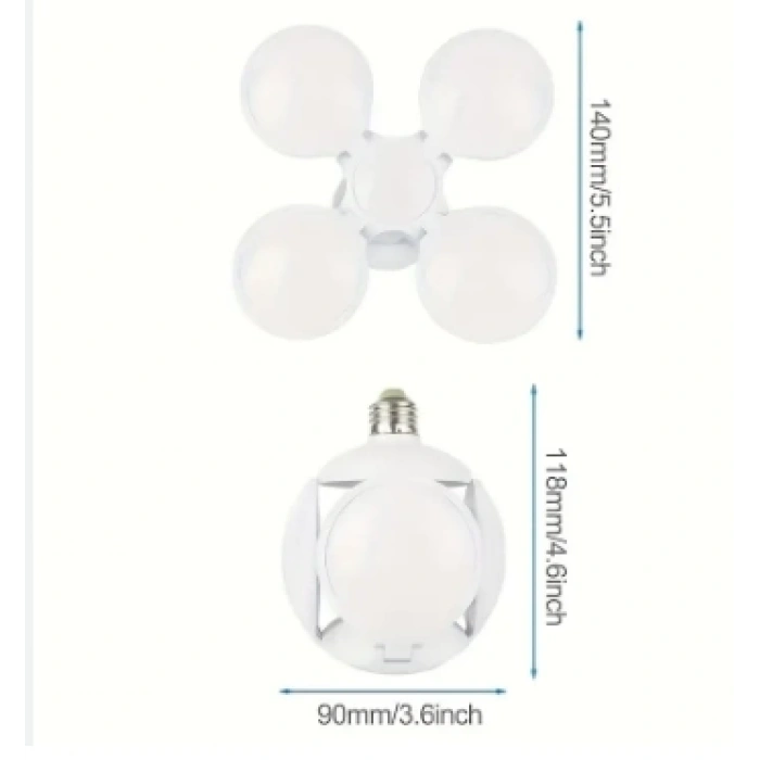 Led Futbol Ufo Ampul E27 28w 360 Derece Katlanır Lamba Ac 220v Lamba Led Spot Işık Beyaz Glop Led