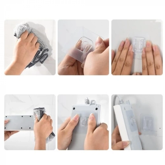 Geçmeli Klips Eşya Sabitleme Askısı 10 lu Set