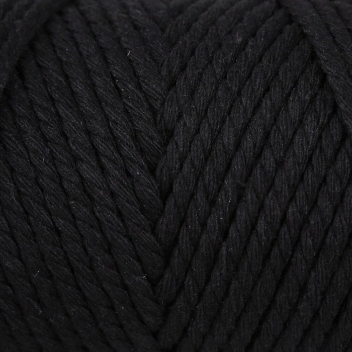 Loren Decor Slim 3 Büküm Makrome İpi Siyah - L006