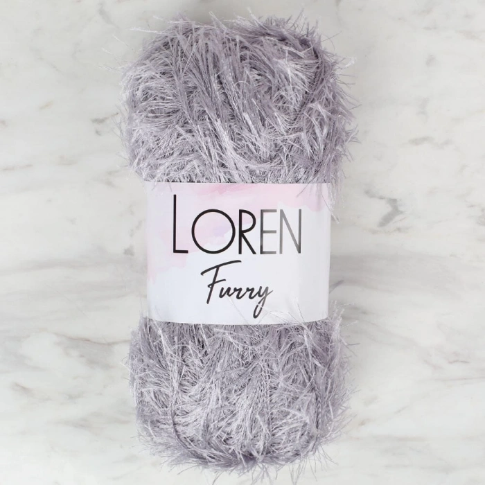 Loren Furry Gri El Örgü İpi - RF006 - 34045