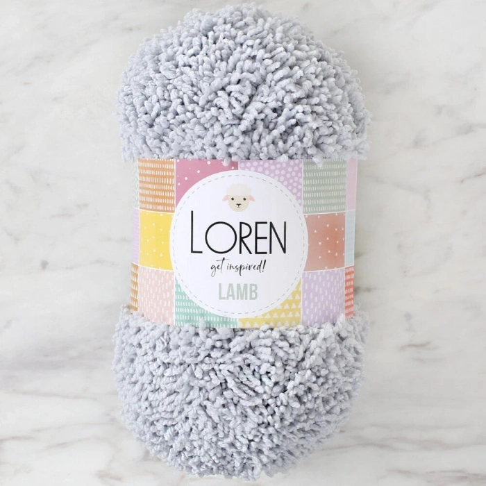 Loren Lamb Gri El Örgü İpi - R020 - 34422
