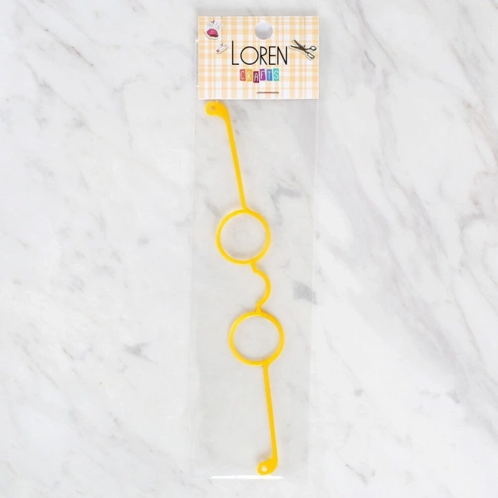 Loren Plastik Amigurumi Gözlük Sarı