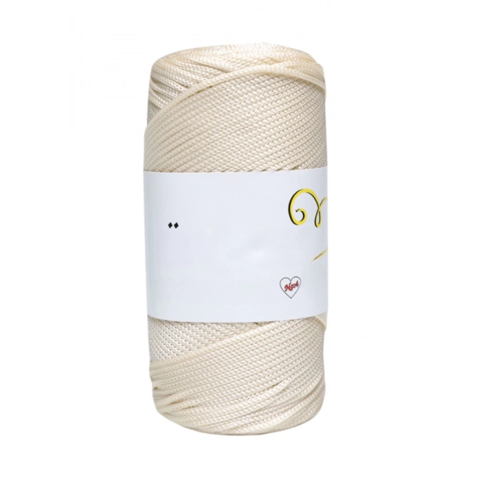 Makrome İpi 3mm Polyester  Krem