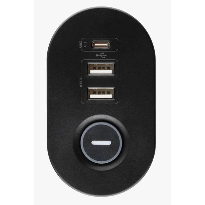 Masa Tipi Pd20w Akım Korumalı 3’lü Priz 2xusb 1xtype-c Girişli Kablolu Priz Ftr19